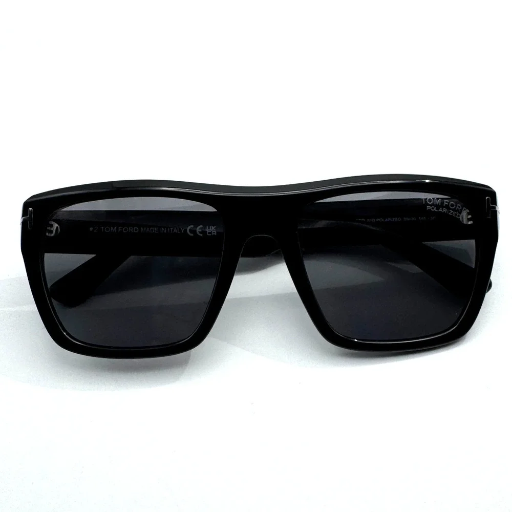 Tom Ford Sunglasses Alberto TF1077-N 01D Black Browline Polarized Gray Lens 55mm